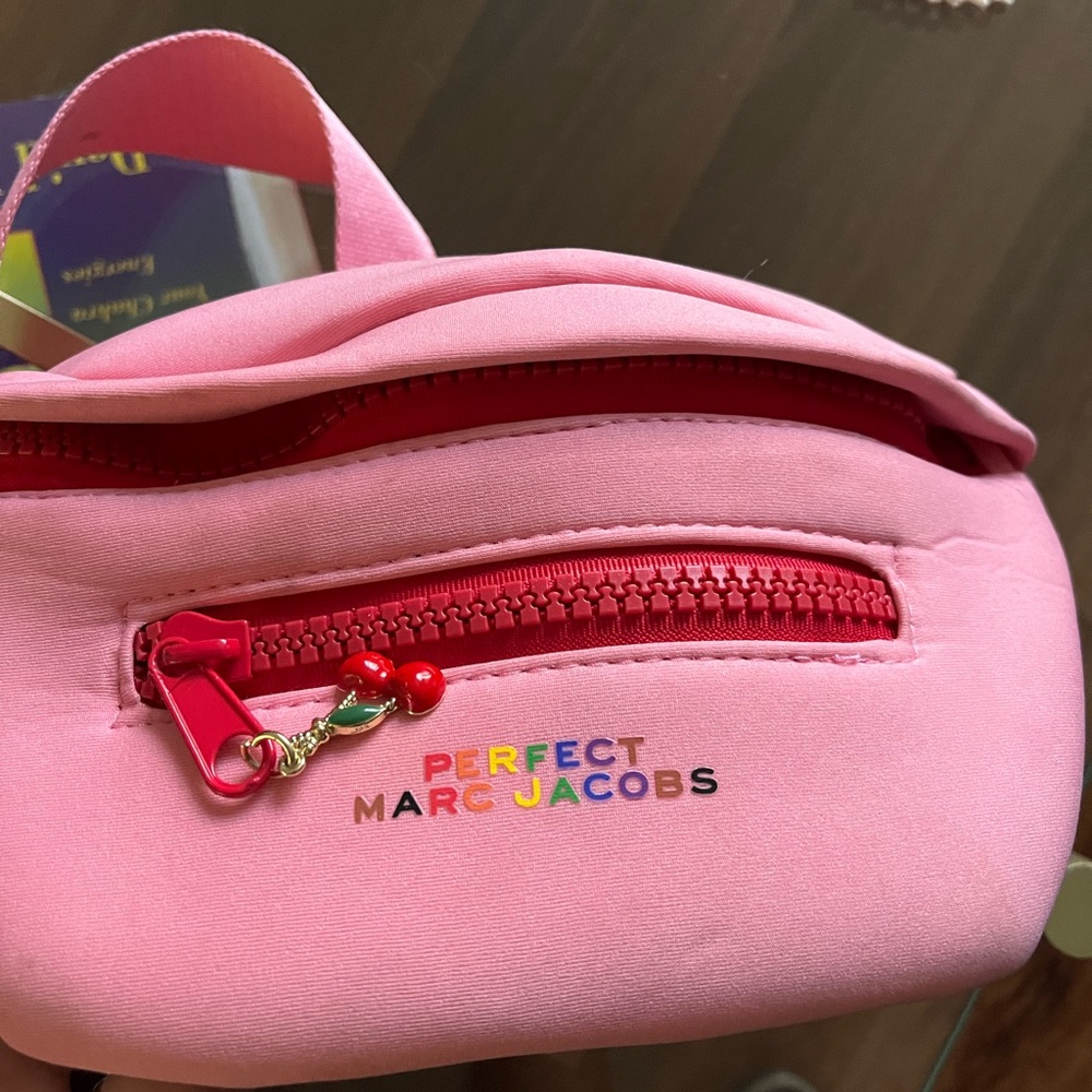 Marc Jacobs Perfect Belt Bag Fanny Pack Waist with Pink Cherry Charm